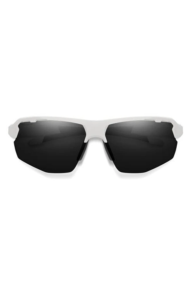 Smith Resolve Photochromic 70mm ChromaPop Oversize Shield Sunglasses in White /Black at Nordstrom