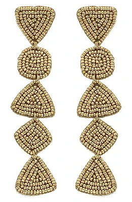 Panacea Beaded Linear Drop Earrings in Gold at Nordstrom