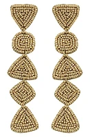 Panacea Beaded Linear Drop Earrings in Gold at Nordstrom