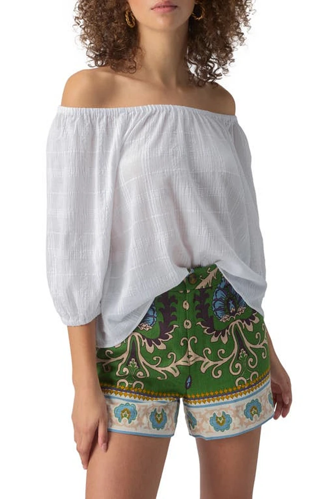 Sanctuary Beach to Bar Off the Shoulder Textured Cotton Top at Nordstrom,