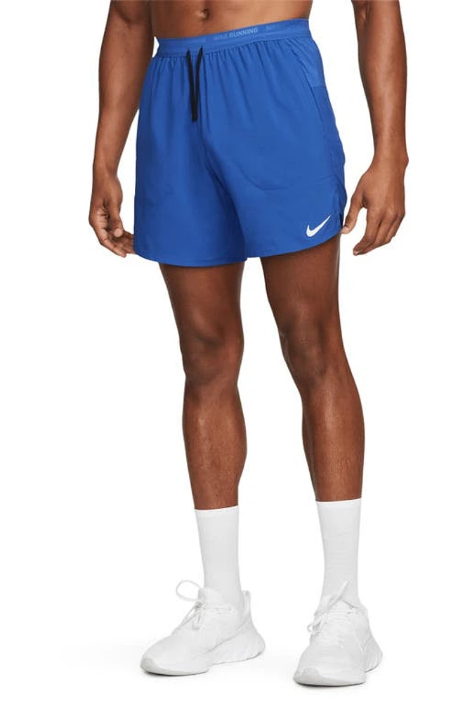 Nike Dri-FIT Stride Unlined Running Shorts in Game Royal/Black at Nordstrom, Size Xx-Large