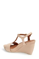 L'Amour des Pieds Idelle T-Strap Wedge Sandal Nude Nappa at Nordstrom,