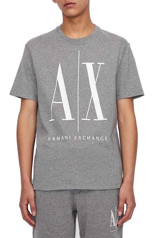 Armani Exchange Icon Logo Graphic Tee in Grey at Nordstrom, Size X-Large