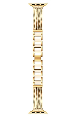 The Posh Tech Eliza Metal Apple Watch Watchband in Gold at Nordstrom, Size 42