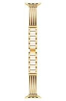 The Posh Tech Eliza Metal Apple Watch Watchband in Gold at Nordstrom, Size 42