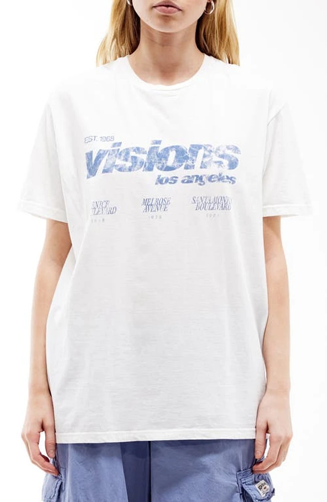 BDG Urban Outfitters Visions Oversize Graphic T-Shirt White at Nordstrom,