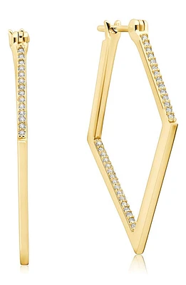 Crislu Cubic Zirconia Pavé Hoop Earrings in Gold at Nordstrom