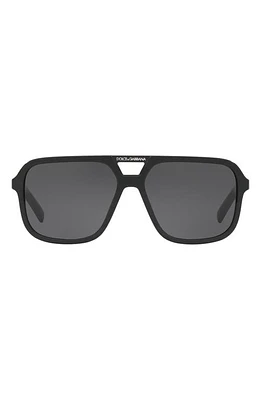 Dolce & Gabbana 58mm Square Sunglasses in Black/Grey at Nordstrom