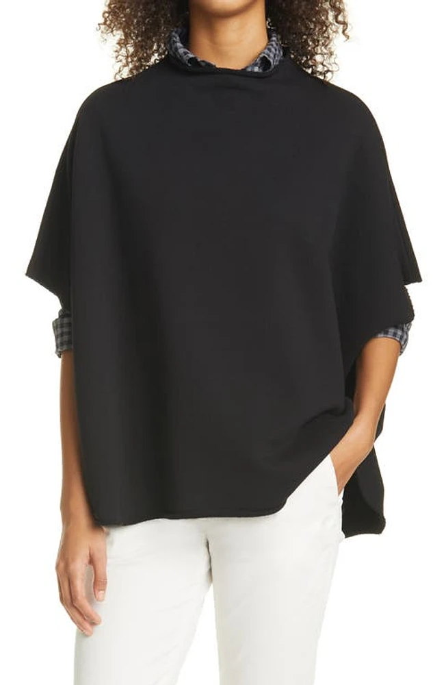 Frank & Eileen Audrey Funnel Neck Capelet in Black at Nordstrom