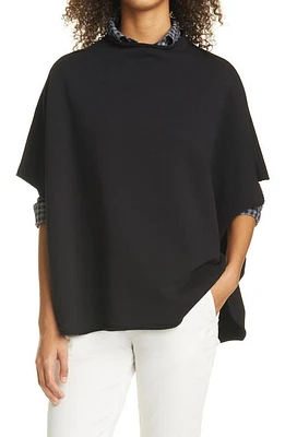 Frank & Eileen Audrey Funnel Neck Capelet in Black at Nordstrom