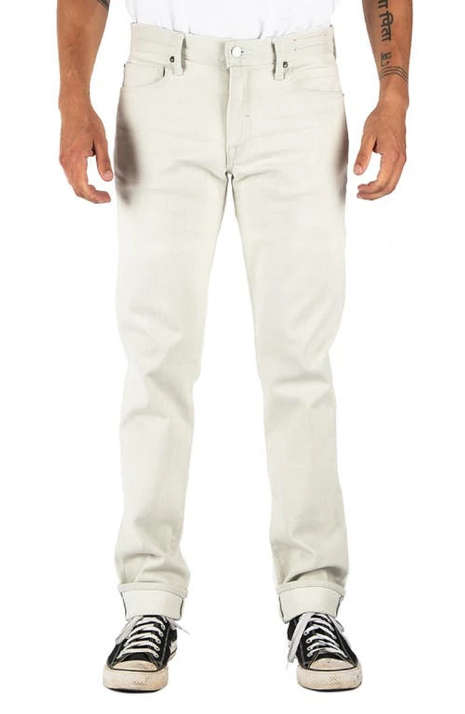 HIROSHI KATO The Pen Slim 14-Ounce Stretch Selvedge Jeans Silver Gray White at Nordstrom,