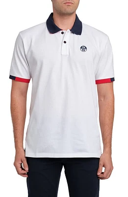 NORTH SAILS Colorblock Polo White at Nordstrom,