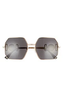 Versace 58mm Square Sunglasses in Gold/Dark Grey at Nordstrom