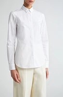 Jil Sander Monday Cotton Poplin Button-Up Shirt 100 Optic White at Nordstrom, Us