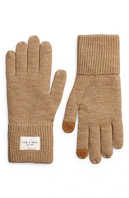 rag & bone Addison Wool Blend Touchscreen Gloves in Camel at Nordstrom