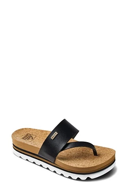 Reef Sol Hi Platform Sandal Black/Tan at Nordstrom,