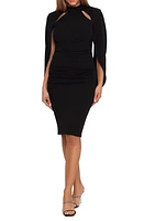 Betsy & Adam Cutout Long Sleeve Scuba Sheath Dress at Nordstrom,