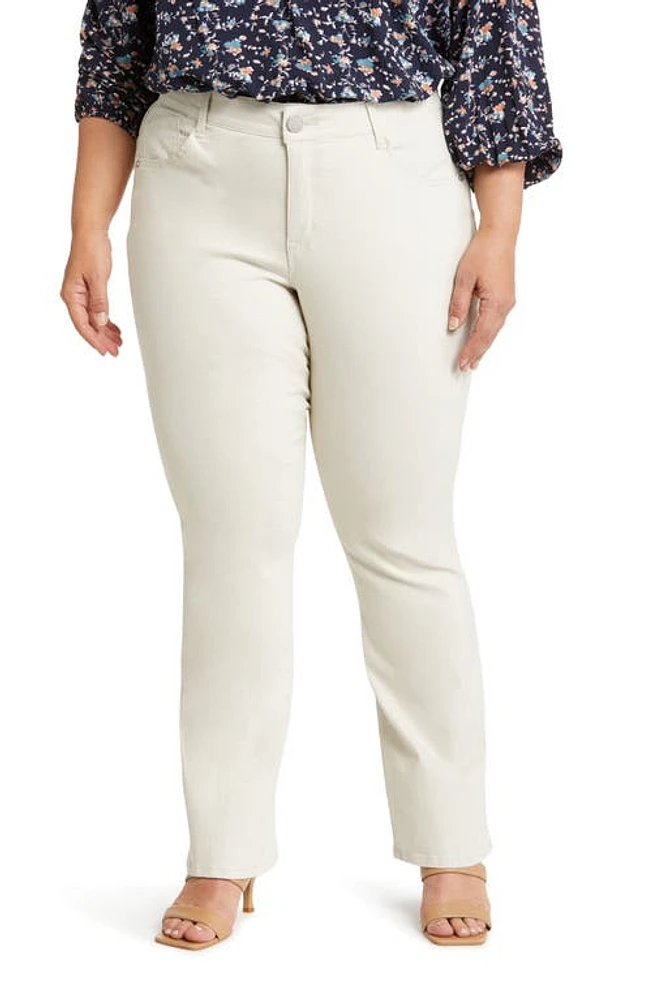 Wit & Wisdom 'Ab'Solution High Waist Itty Bitty Bootcut Jeans Pale Stone at Nordstrom,