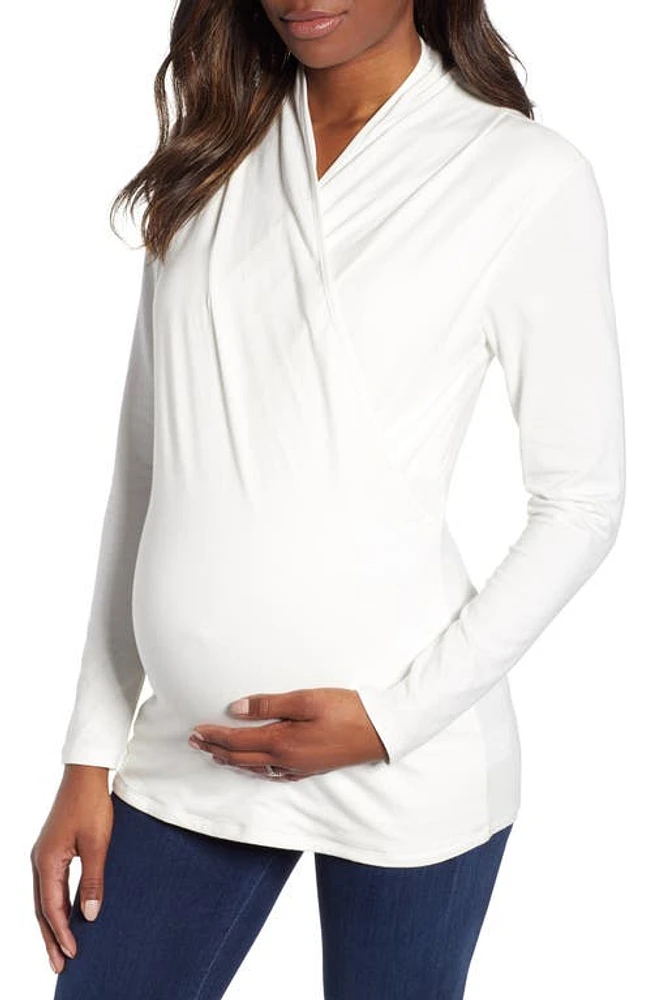 Angel Maternity Maternity/Nursing Top White at Nordstrom,