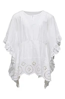 Snapper Rock Kids' Eyelet Ruffle Cotton Cover-Up Dress White at Nordstrom, Y