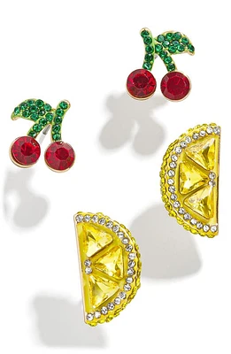 BaubleBar Tart to Tart Set of 2 Earrings in Yellow at Nordstrom