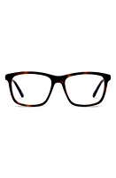 Vincero Presley 56mm Square Blue Light Blocking Glasses in Rye Totrtoise Clear at Nordstrom