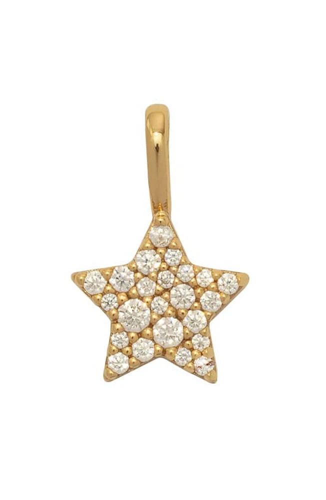 MADE BY MARY Cubic Zirconia Star Charm Pendant in Gold at Nordstrom