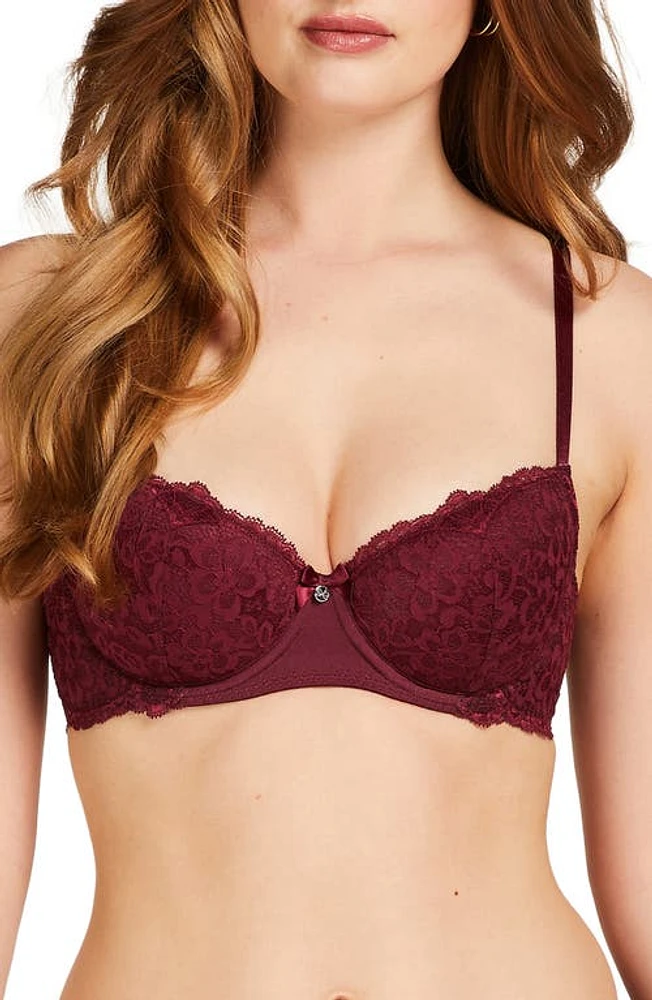 Hunkemöller Marine Underwire Bra in Windsor Wine at Nordstrom, Size 36Dd