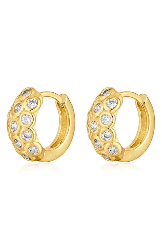 Luv AJ The Sienna Cubic Zirconia Hoop Earrings in Gold at Nordstrom