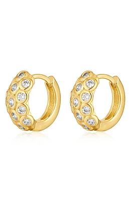 Luv AJ The Sienna Cubic Zirconia Hoop Earrings in Gold at Nordstrom