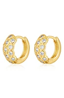 Luv AJ The Sienna Cubic Zirconia Hoop Earrings in Gold at Nordstrom