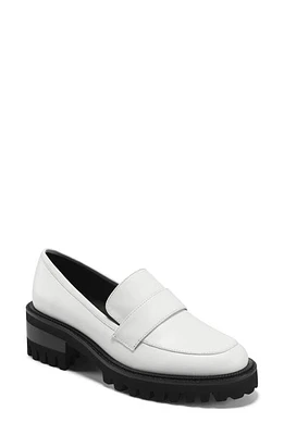 Aerosoles Ronnie Platform Loafer White Leather at Nordstrom,