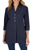 Foxcroft Pamela Stretch Button-Up Tunic at Nordstrom,