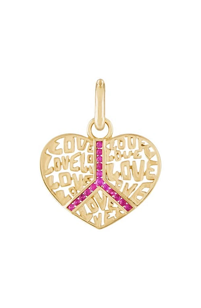 EDEN PRESLEY Peace & Love Pendant in Pink at Nordstrom