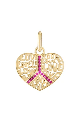 EDEN PRESLEY Peace & Love Pendant in Pink at Nordstrom