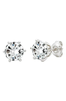 Crislu Cubic Zirconia Stud Earrings in Platinum at Nordstrom