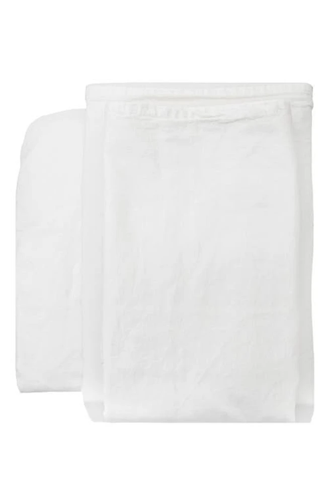 Pom Pom at Home Mateo Crinkled Cotton Sheet Set in White at Nordstrom