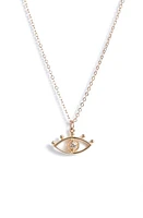 Set & Stones Santorini Diamond Evil Eye Pendant Necklace in Gold at Nordstrom