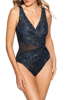 Miraclesuit Sultana Circle One-Piece Swimsuit Black at Nordstrom,