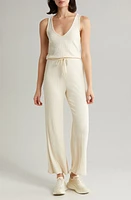 Beyond Yoga Jetsetter Rib Jumpsuit Ivory at Nordstrom,