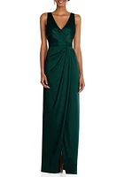 After Six Sleeveless Satin Faux Wrap Gown at Nordstrom,