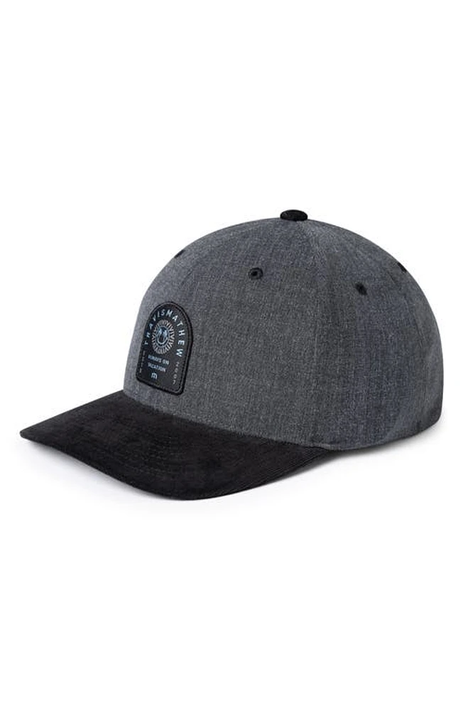 TravisMathew Zero Hour Snapback Baseball Cap in Heather Dark Grey at Nordstrom