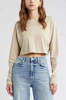 Open Edit Long Sleeve Crop T-Shirt at Nordstrom,