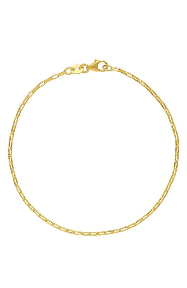 Bony Levy BLG 14K Gold Paper Clip Chain Bracelet in 14K Yellow Gold at Nordstrom, Size 7