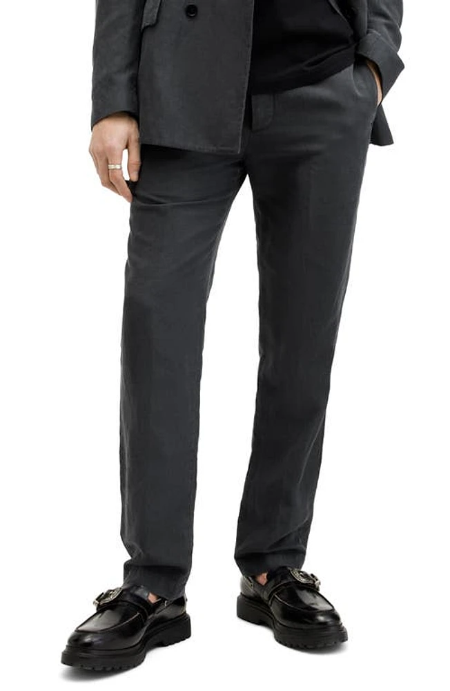 AllSaints Tansey Straight Leg Pants Slate Grey at Nordstrom,