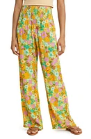 Billabong New Waves 2 Floral Wide Leg Pants in Palm Green at Nordstrom, Size Small