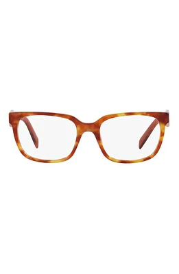 Prada 54mm Rectangular Optical Glasses in Havana Tortoise at Nordstrom