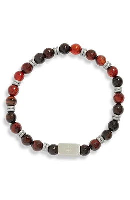 CLIFTON WILSON Men's Dark Red & Black Stone Beaded Bracelet at Nordstrom