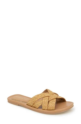 Kenneth Cole New York Jula Slide Sandal in Natural Raffia at Nordstrom, Size 6.5