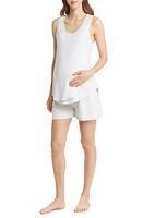 Angel Maternity Sleeveless Maternity/Nursing Short Pajamas Grey at Nordstrom,